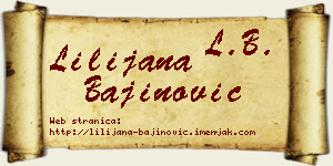 Lilijana Bajinović vizit kartica